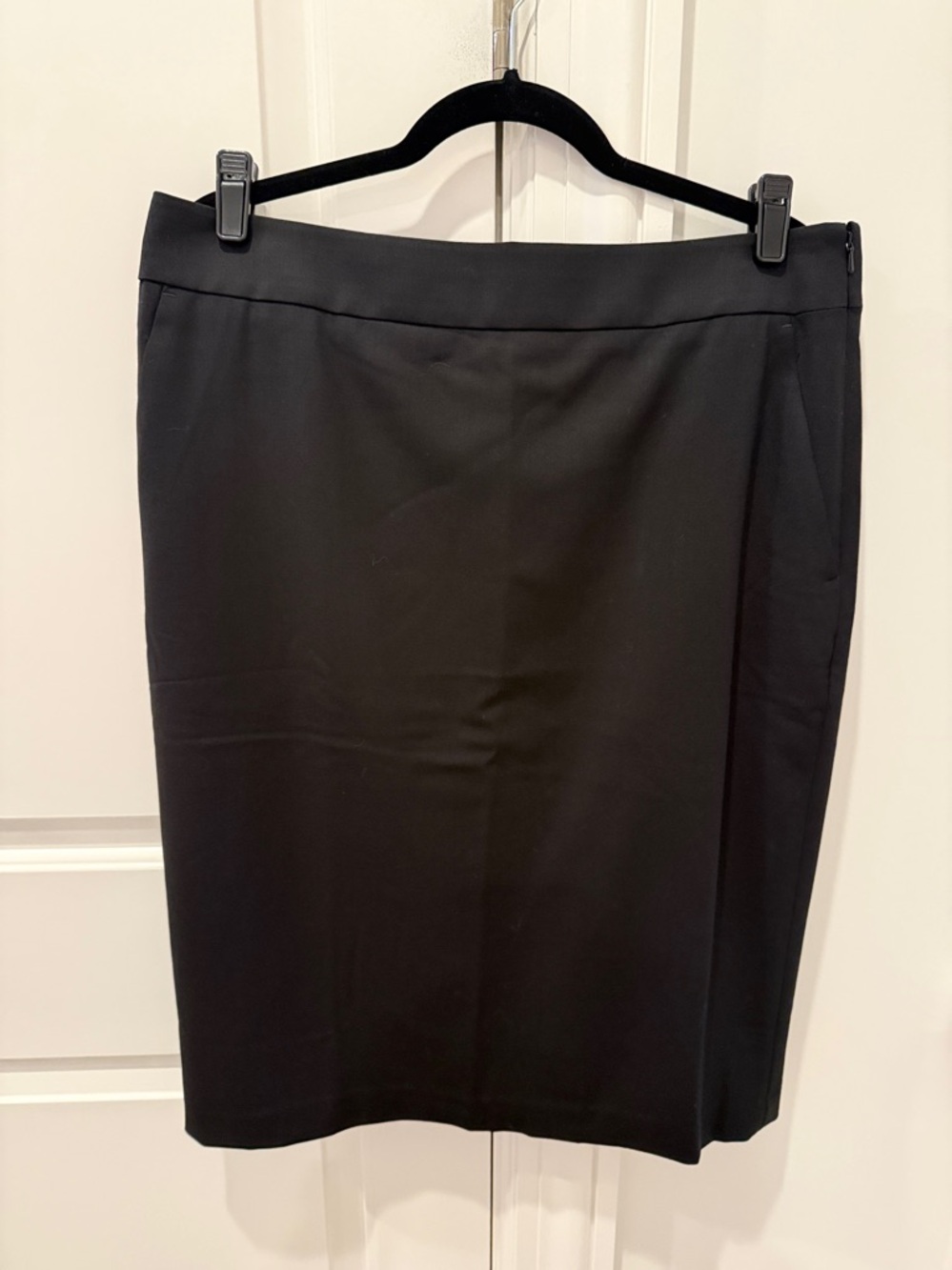 Banana Republic Black Siena Wool Pencil Skirt Size 14 NWT
